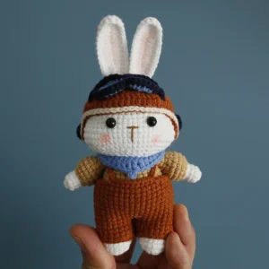 Crochet Bunny Rabbit Key Chain Easter Plush Pattern