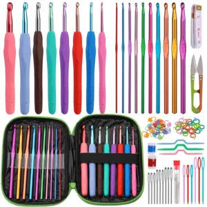 Fenrry Crochet Hook Size 2-8 Set Needle Kit Case