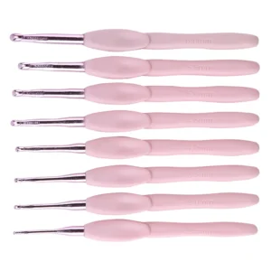 8pcs Crochet Hooks Soft Ergonomic Handle 2.5mm-6mm