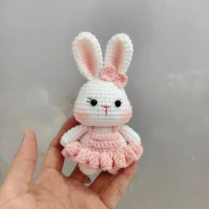 Crochet Rabbit Amigurumi Easter Key Chain Pattern