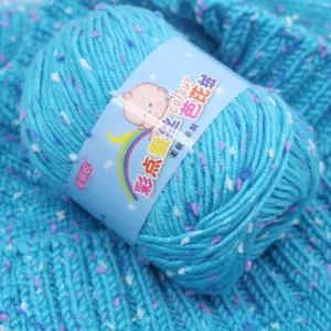 Baby Cotton Cashmere Yarn Crochet Worsted Wool Eco-dyed